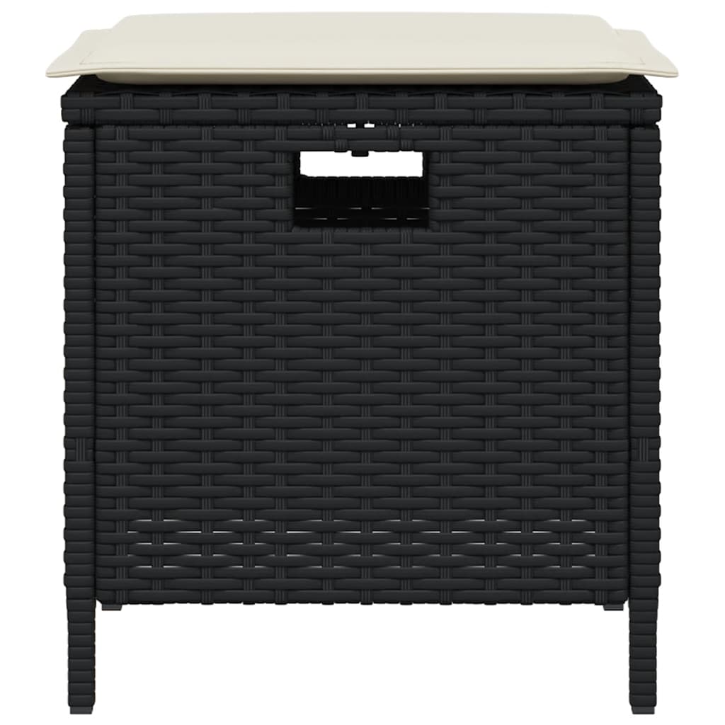 5-delige Tuinset met kussens poly rattan zwart is nu te koop bij PeponiXL, paradijselijk wonen!