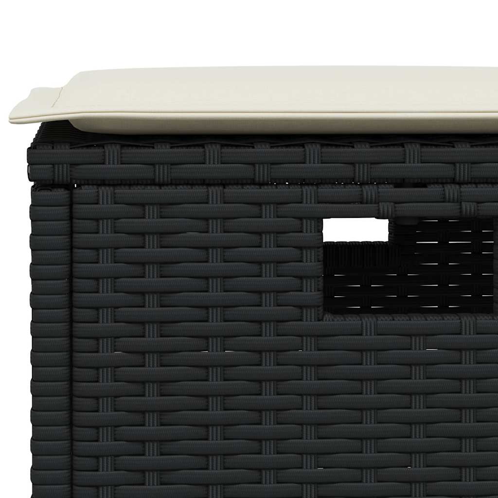 5-delige Tuinset met kussens poly rattan zwart is nu te koop bij PeponiXL, paradijselijk wonen!