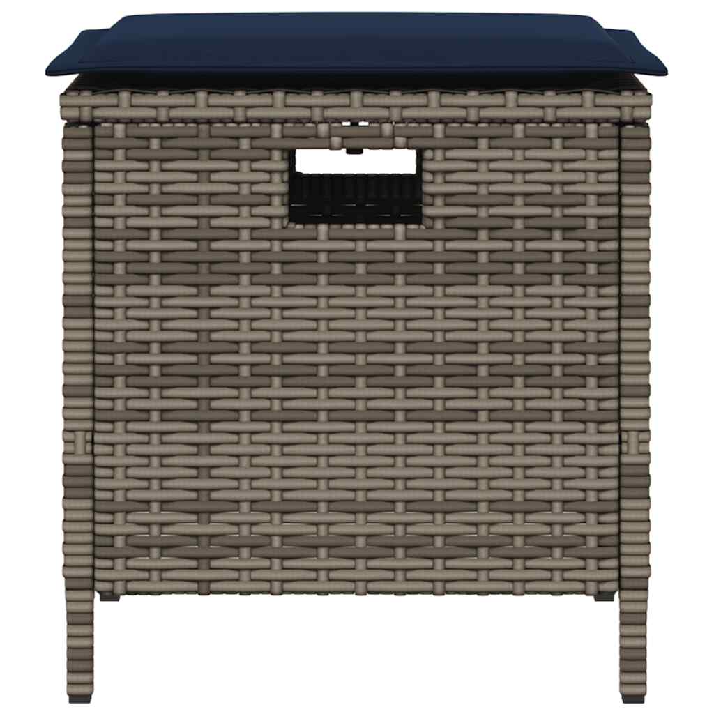 5-delige Tuinset met kussens poly rattan grijs is nu te koop bij PeponiXL, paradijselijk wonen!
