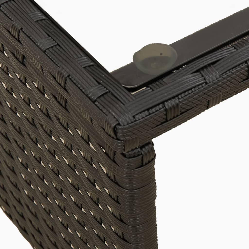 Tuinbank met tafel en kussens L-vormig poly rattan zwart is nu te koop bij PeponiXL, paradijselijk wonen!