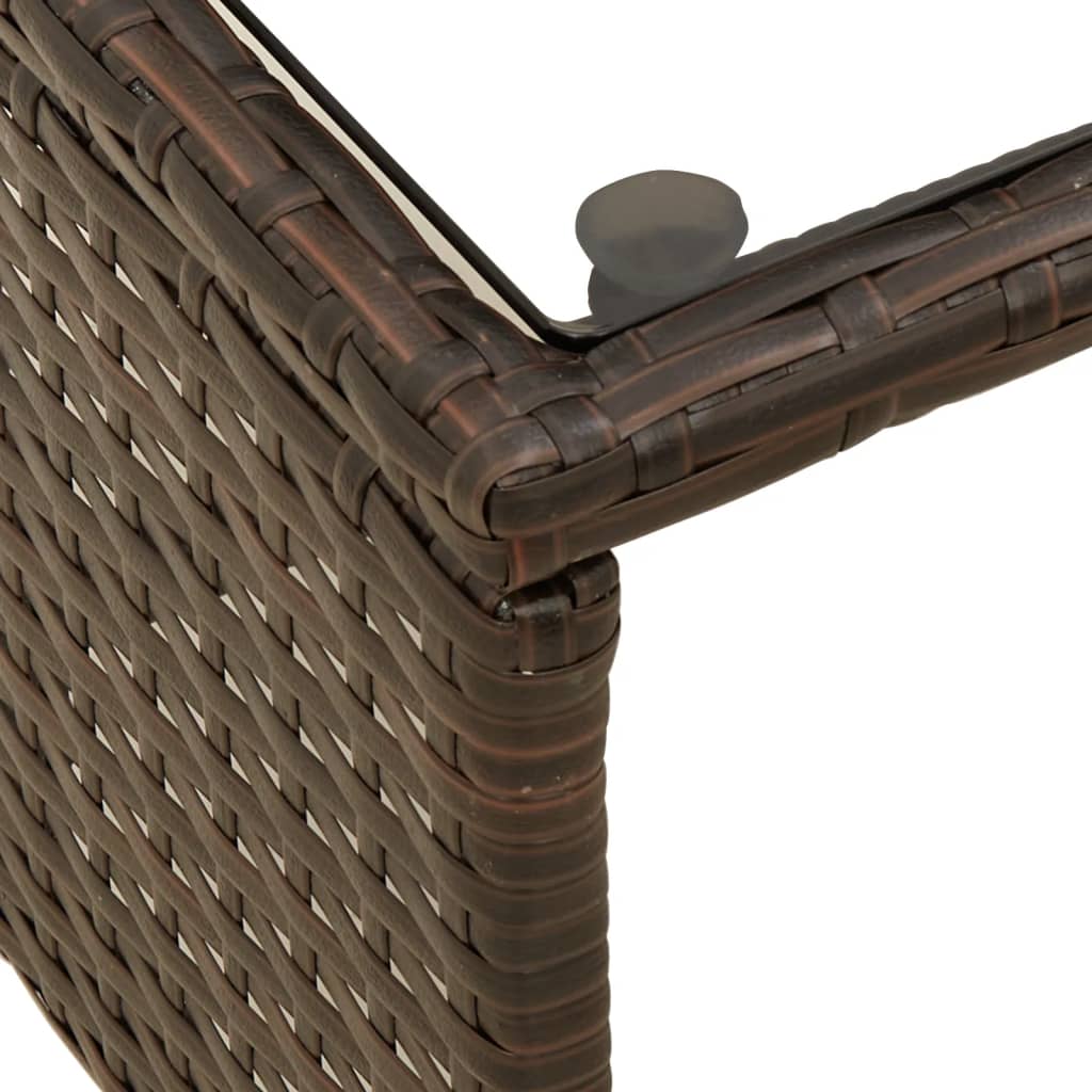 Tuinbank met tafel en kussens L-vormig poly rattan bruin is nu te koop bij PeponiXL, paradijselijk wonen!