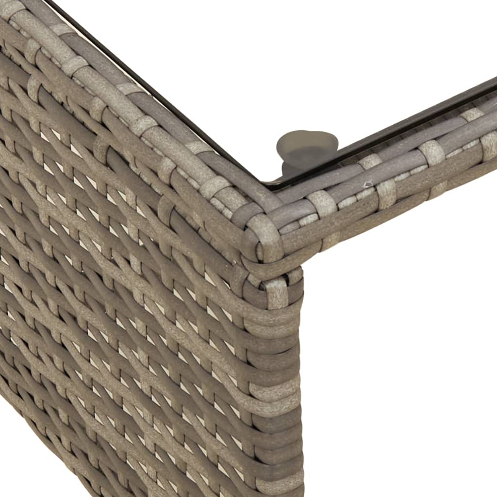 Tuinbank met tafel en kussens L-vormig poly rattan grijs is nu te koop bij PeponiXL, paradijselijk wonen!