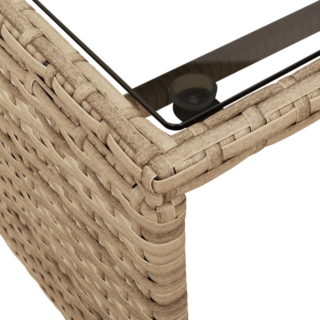 Tuinbank met tafel en kussens L-vormig poly rattan beige is nu te koop bij PeponiXL, paradijselijk wonen!