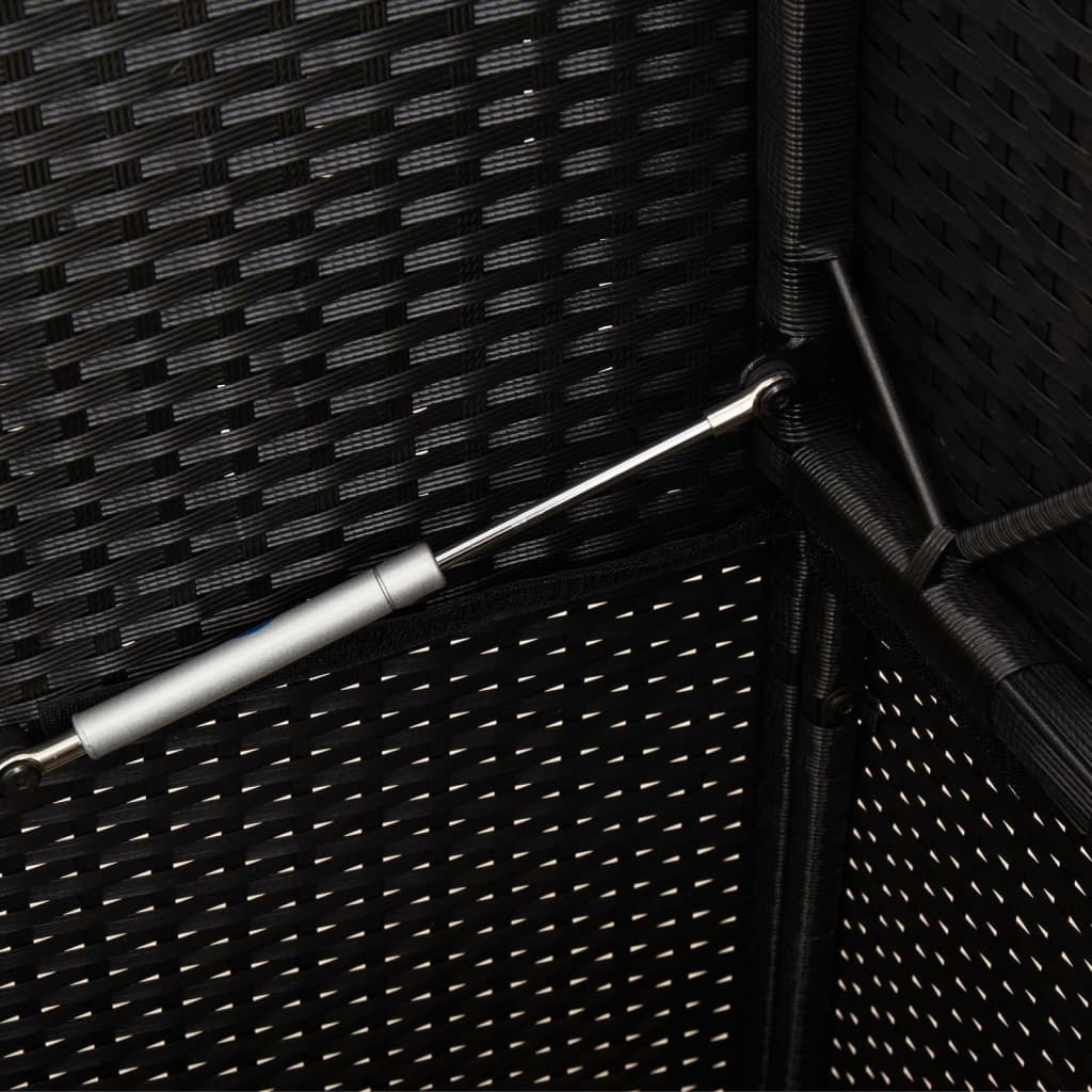 Tuinbank met kussens poly rattan zwart is nu te koop bij PeponiXL, paradijselijk wonen!