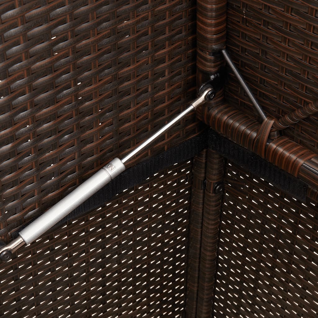 Tuinbank met kussens poly rattan bruin is nu te koop bij PeponiXL, paradijselijk wonen!