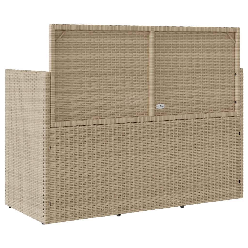 Tuinbank met kussens poly rattan beige is nu te koop bij PeponiXL, paradijselijk wonen!
