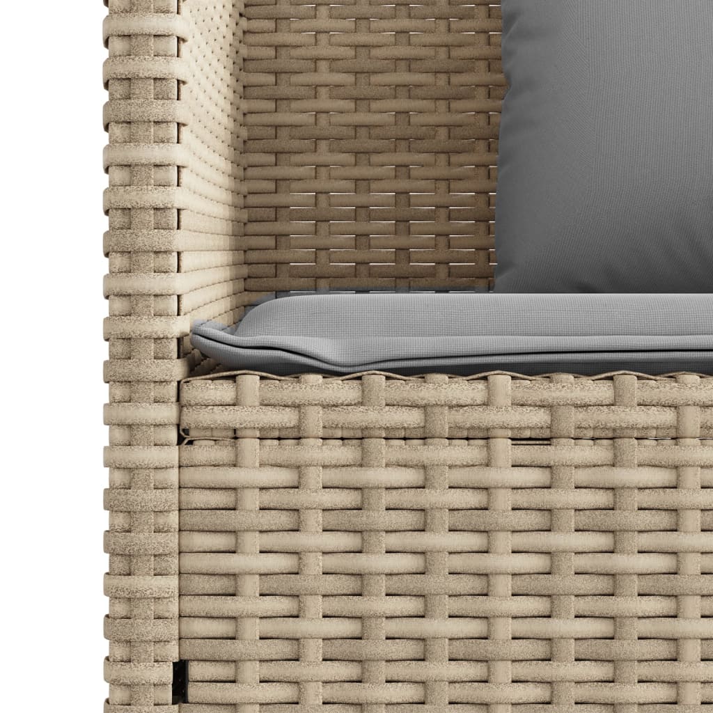 Tuinbank met kussens poly rattan beige is nu te koop bij PeponiXL, paradijselijk wonen!