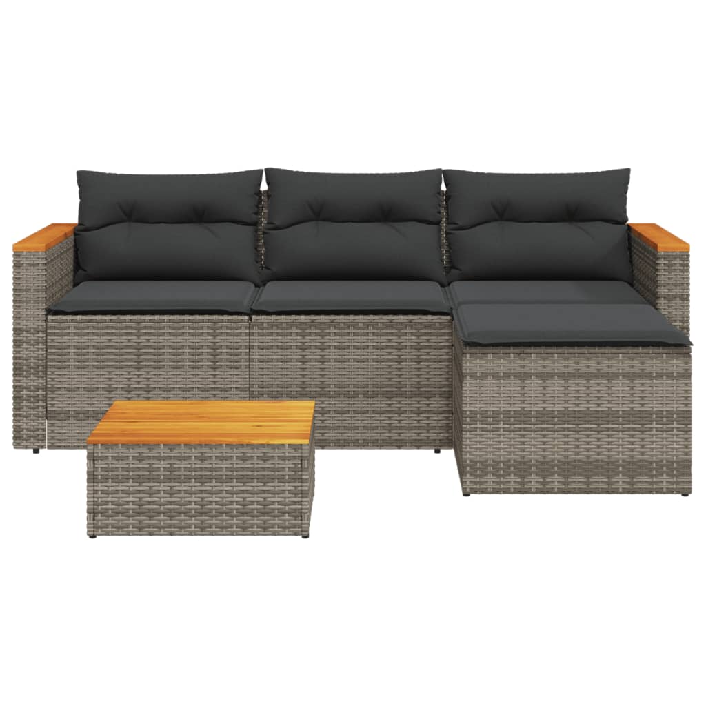 3-delige Loungeset met kussens poly rattan grijs is nu te koop bij PeponiXL, paradijselijk wonen!