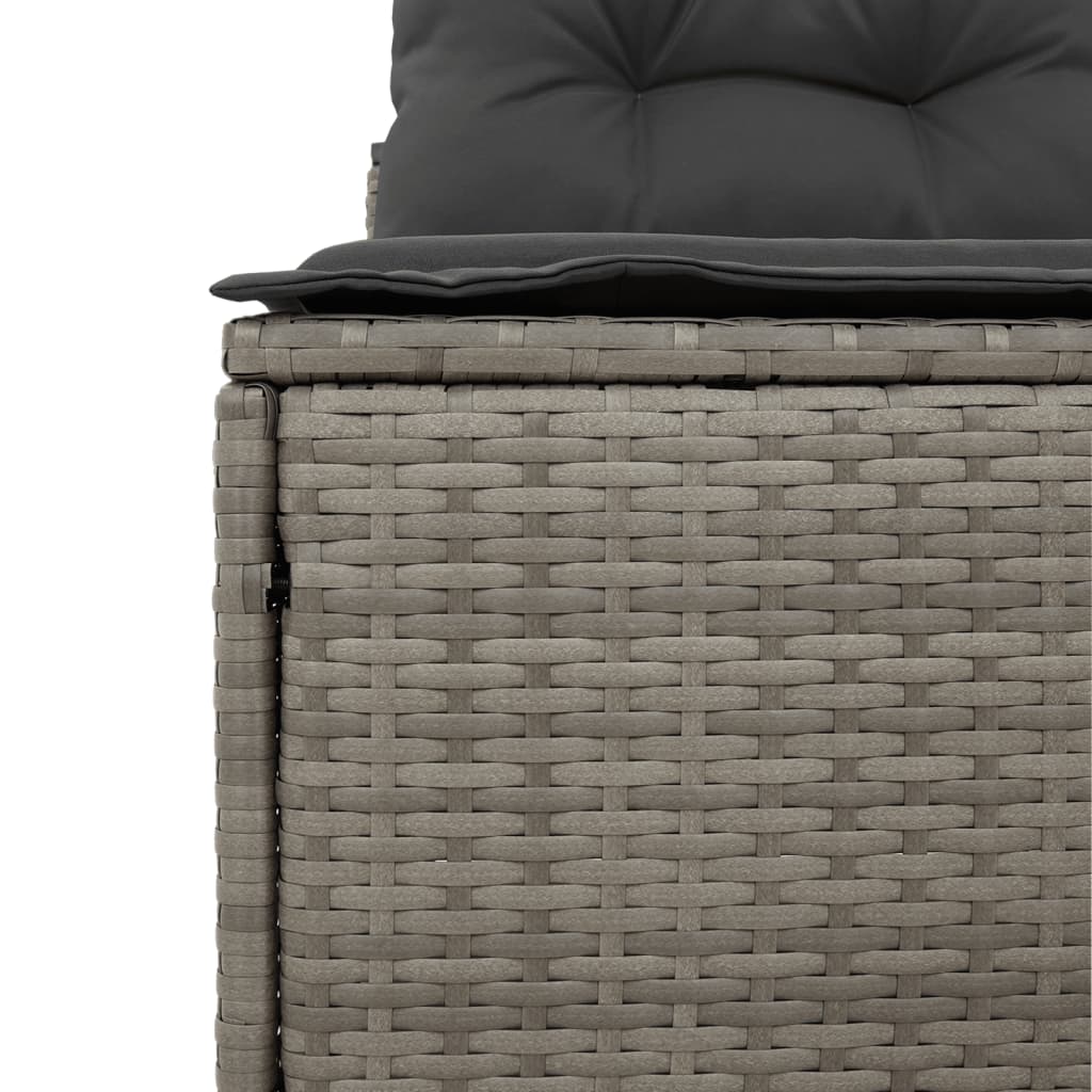 Tuinbanken 2 st zonder armleuning met kussens poly rattan grijs is nu te koop bij PeponiXL, paradijselijk wonen!