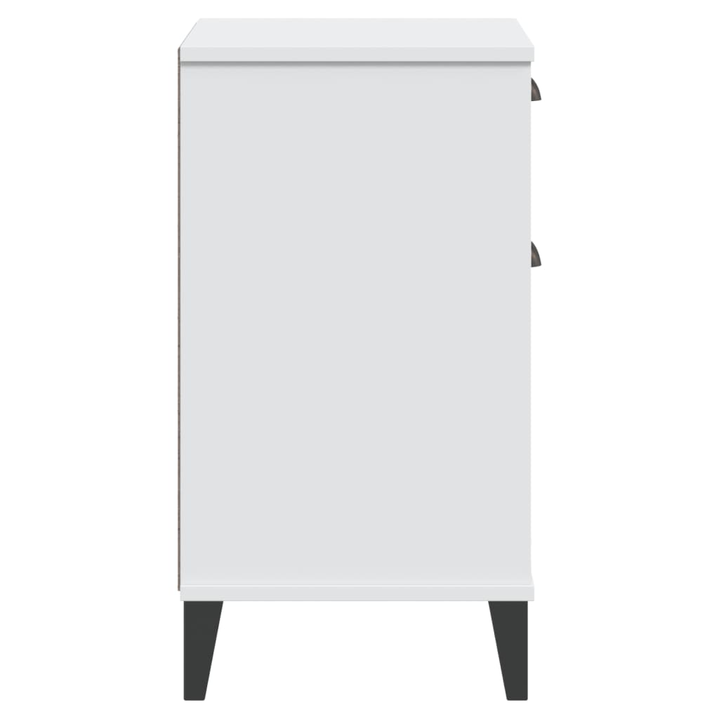 Nachtkastje VIKEN bewerkt hout wit is nu te koop bij PeponiXL, paradijselijk wonen!