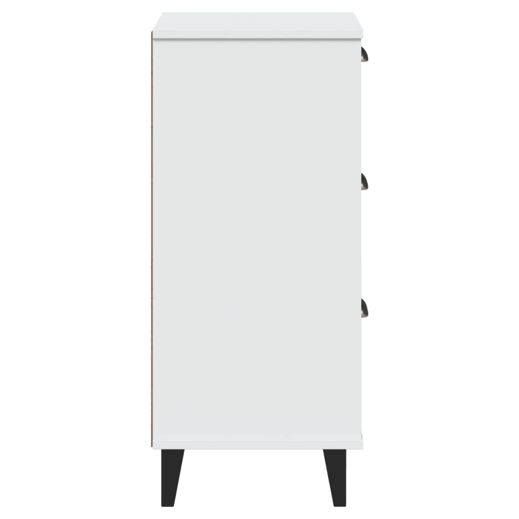 Nachtkastje VIKEN bewerkt hout wit is nu te koop bij PeponiXL, paradijselijk wonen!