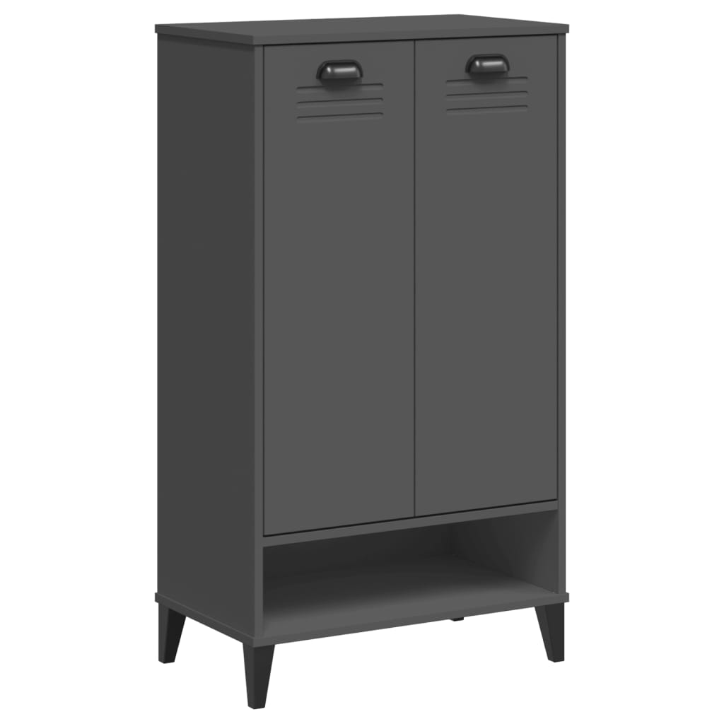 Schoenenkast VIKEN bewerkt hout antracietgrijs is nu te koop bij PeponiXL, paradijselijk wonen!