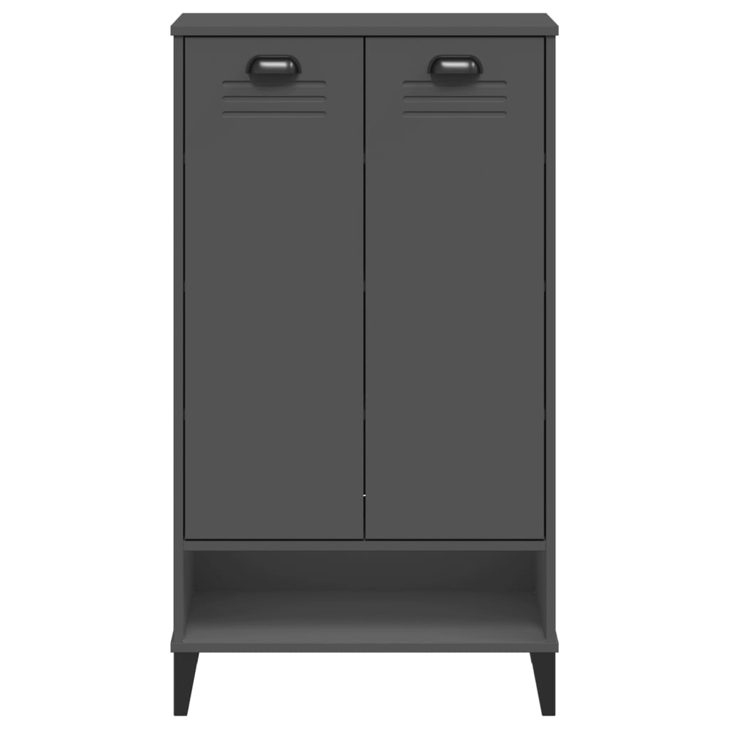 Schoenenkast VIKEN bewerkt hout antracietgrijs is nu te koop bij PeponiXL, paradijselijk wonen!