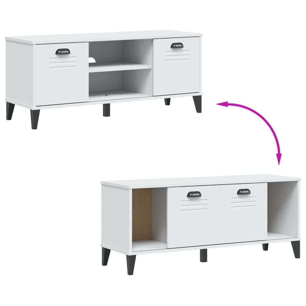 Schoenenbank VIKEN 106x35x45 cm bewerkt hout wit is nu te koop bij PeponiXL, paradijselijk wonen!