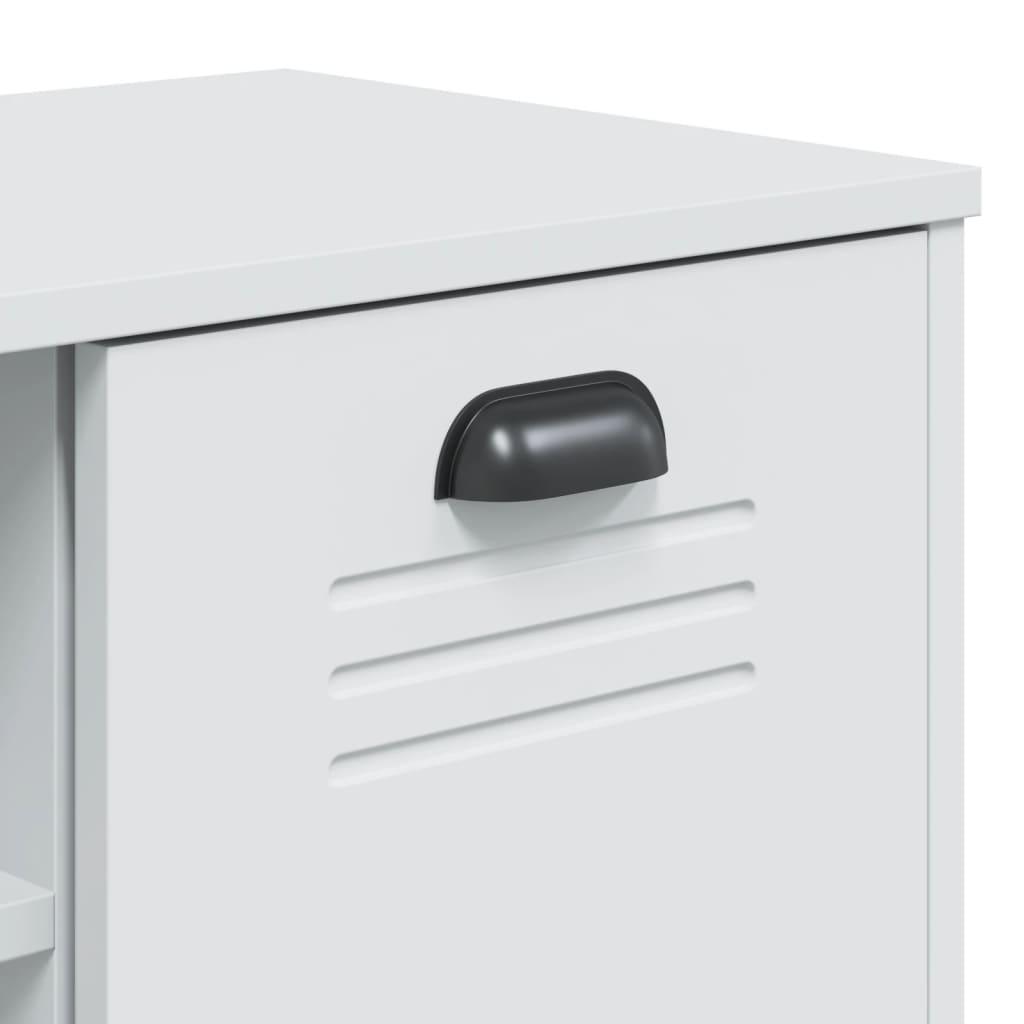 Schoenenbank VIKEN 106x35x45 cm bewerkt hout wit is nu te koop bij PeponiXL, paradijselijk wonen!