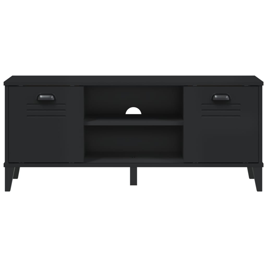 Schoenenbank VIKEN 106x35x45 cm bewerkt hout zwart is nu te koop bij PeponiXL, paradijselijk wonen!