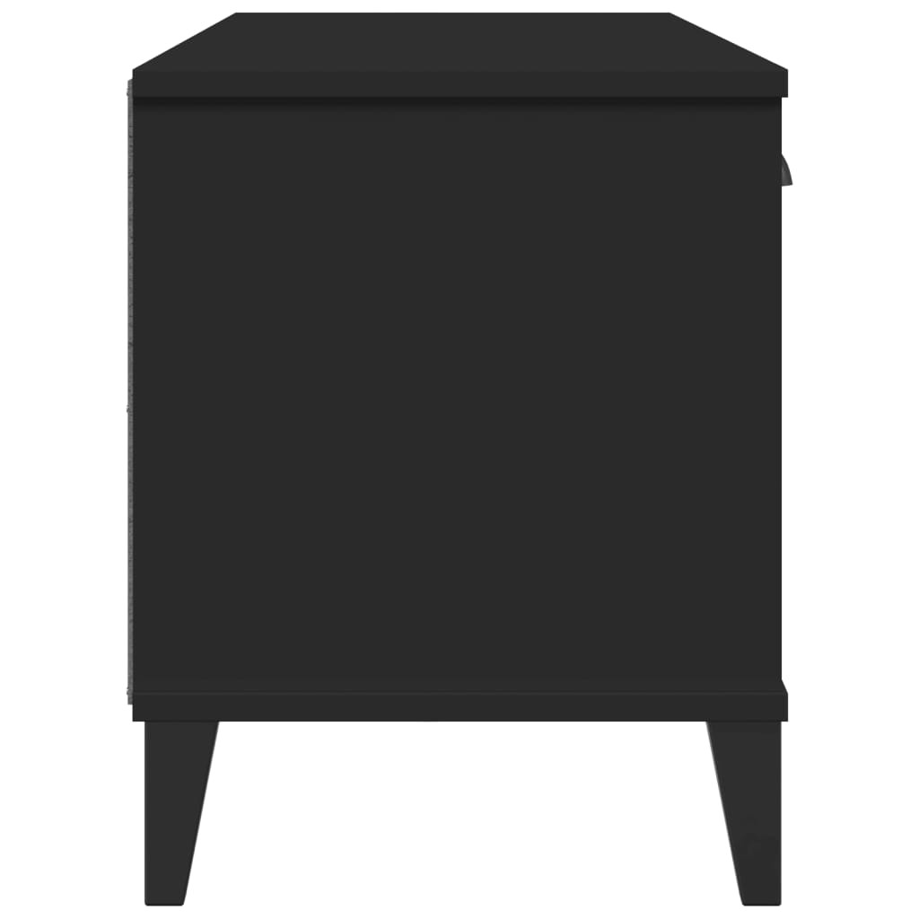 Schoenenbank VIKEN 106x35x45 cm bewerkt hout zwart is nu te koop bij PeponiXL, paradijselijk wonen!