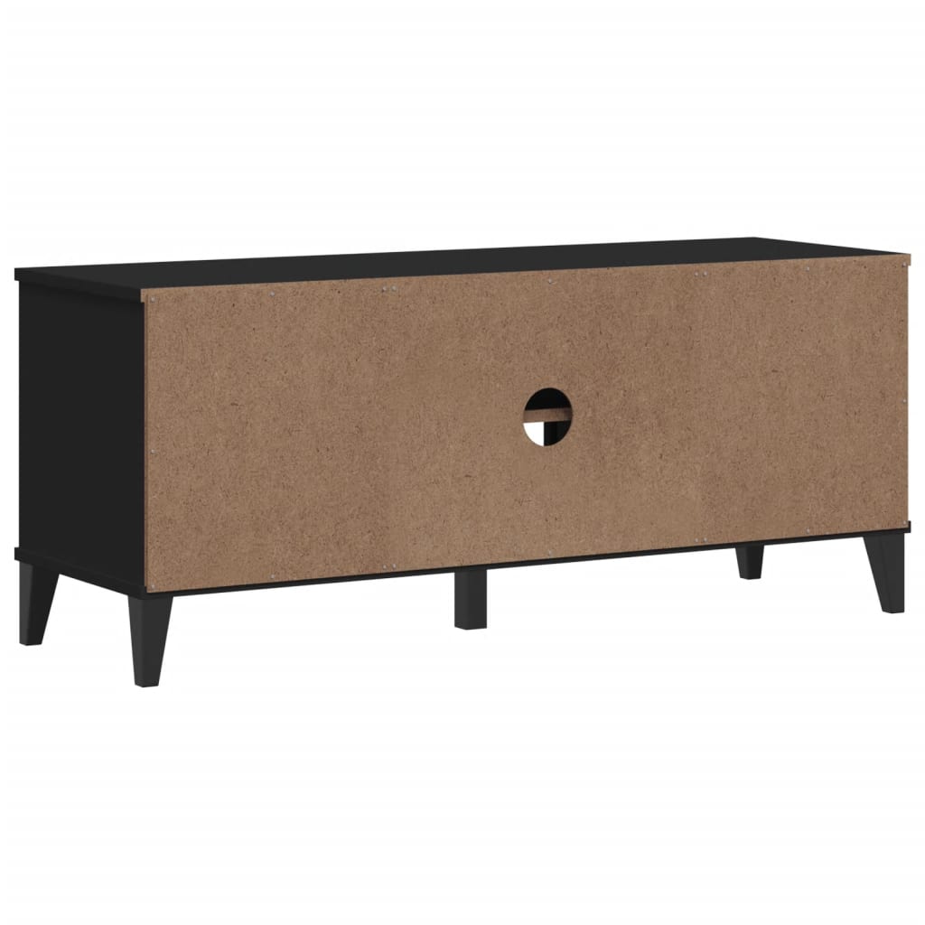 Schoenenbank VIKEN 106x35x45 cm bewerkt hout zwart is nu te koop bij PeponiXL, paradijselijk wonen!