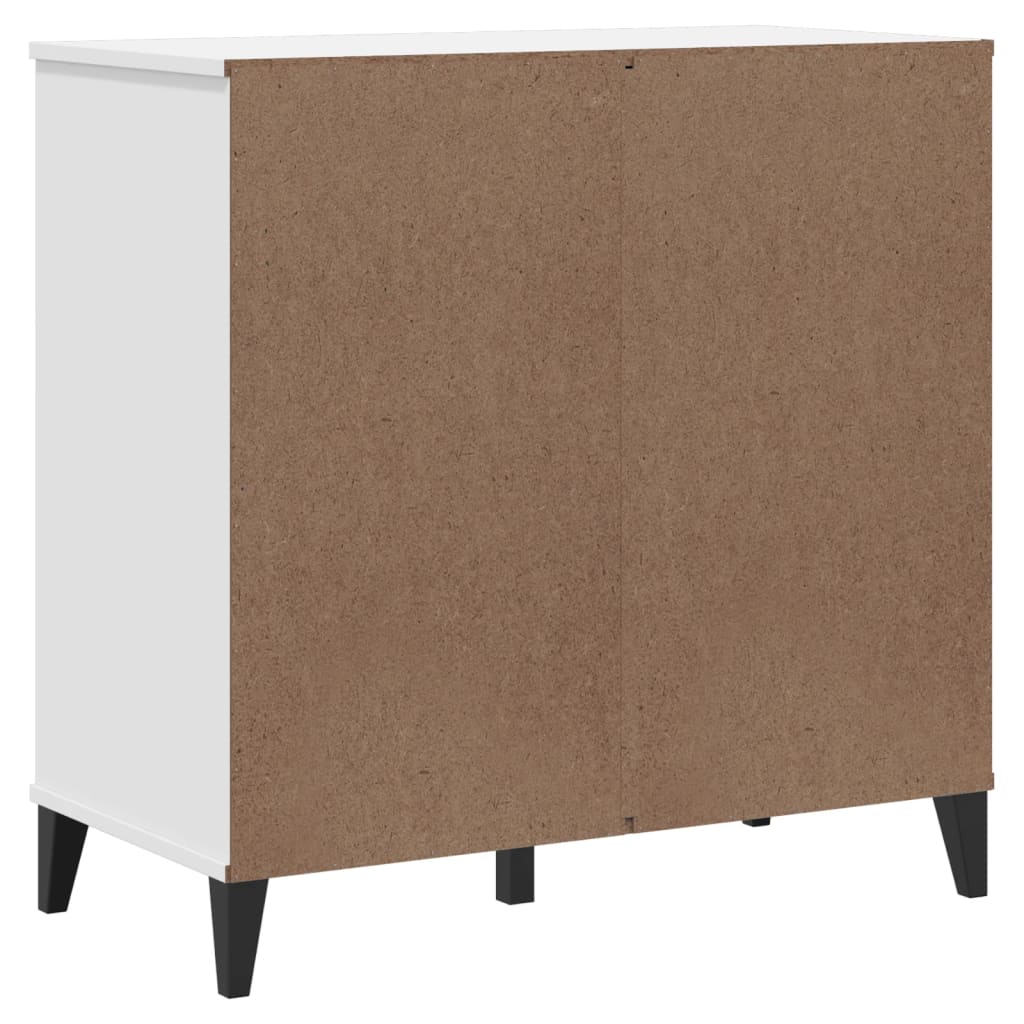 Dressoir VIKEN 80x40x80 cm bewerkt hout wit is nu te koop bij PeponiXL, paradijselijk wonen!