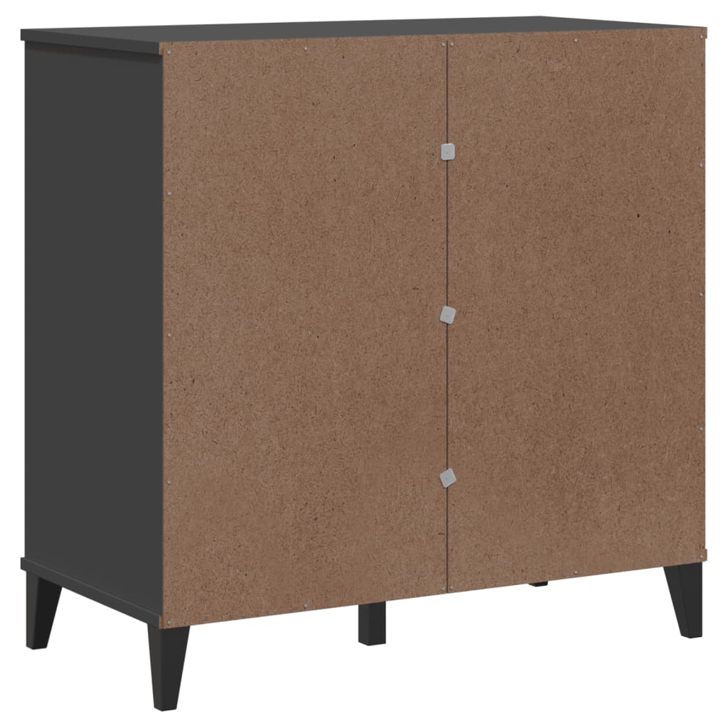 Dressoir VIKEN 80x40x80 cm bewerkt hout antracietgrijs is nu te koop bij PeponiXL, paradijselijk wonen!