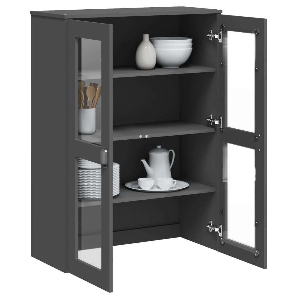 Opzetkast VIKEN bewerkt hout antracietgrijs is nu te koop bij PeponiXL, paradijselijk wonen!