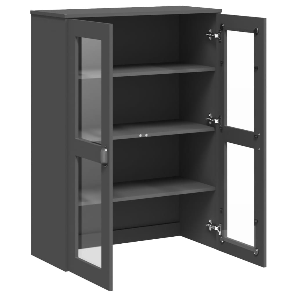 Opzetkast VIKEN bewerkt hout antracietgrijs is nu te koop bij PeponiXL, paradijselijk wonen!