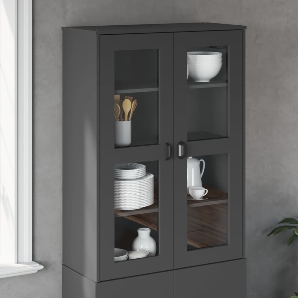 Opzetkast VIKEN bewerkt hout antracietgrijs is nu te koop bij PeponiXL, paradijselijk wonen!