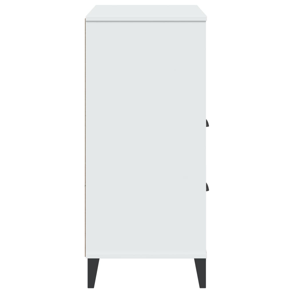 Boekenkast VIKEN 80x40x90 cm bewerkt hout wit is nu te koop bij PeponiXL, paradijselijk wonen!