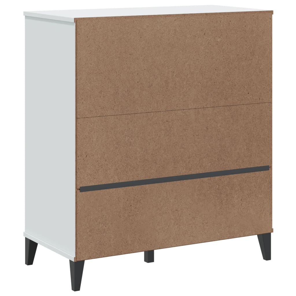 Boekenkast VIKEN 80x40x90 cm bewerkt hout wit is nu te koop bij PeponiXL, paradijselijk wonen!