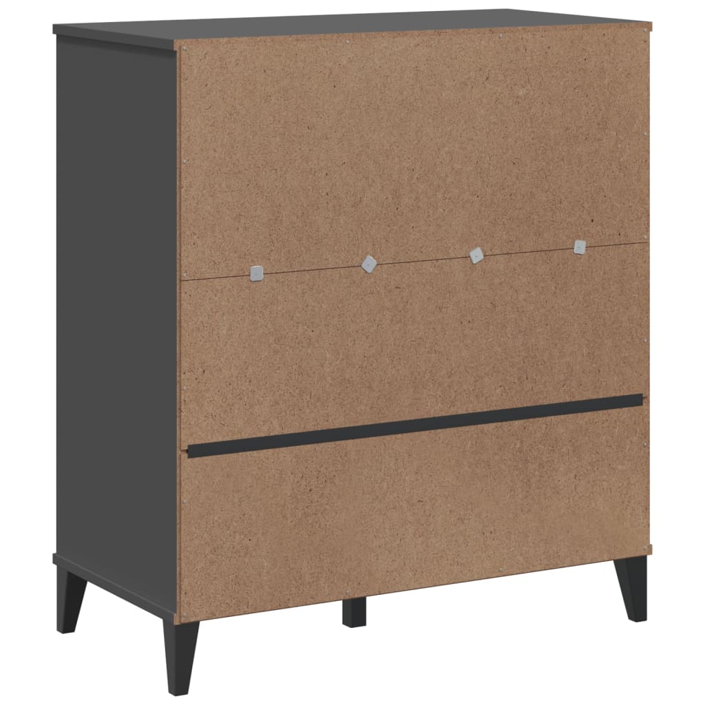 Boekenkast VIKEN 80x40x90 cm bewerkt hout antracietgrijs is nu te koop bij PeponiXL, paradijselijk wonen!