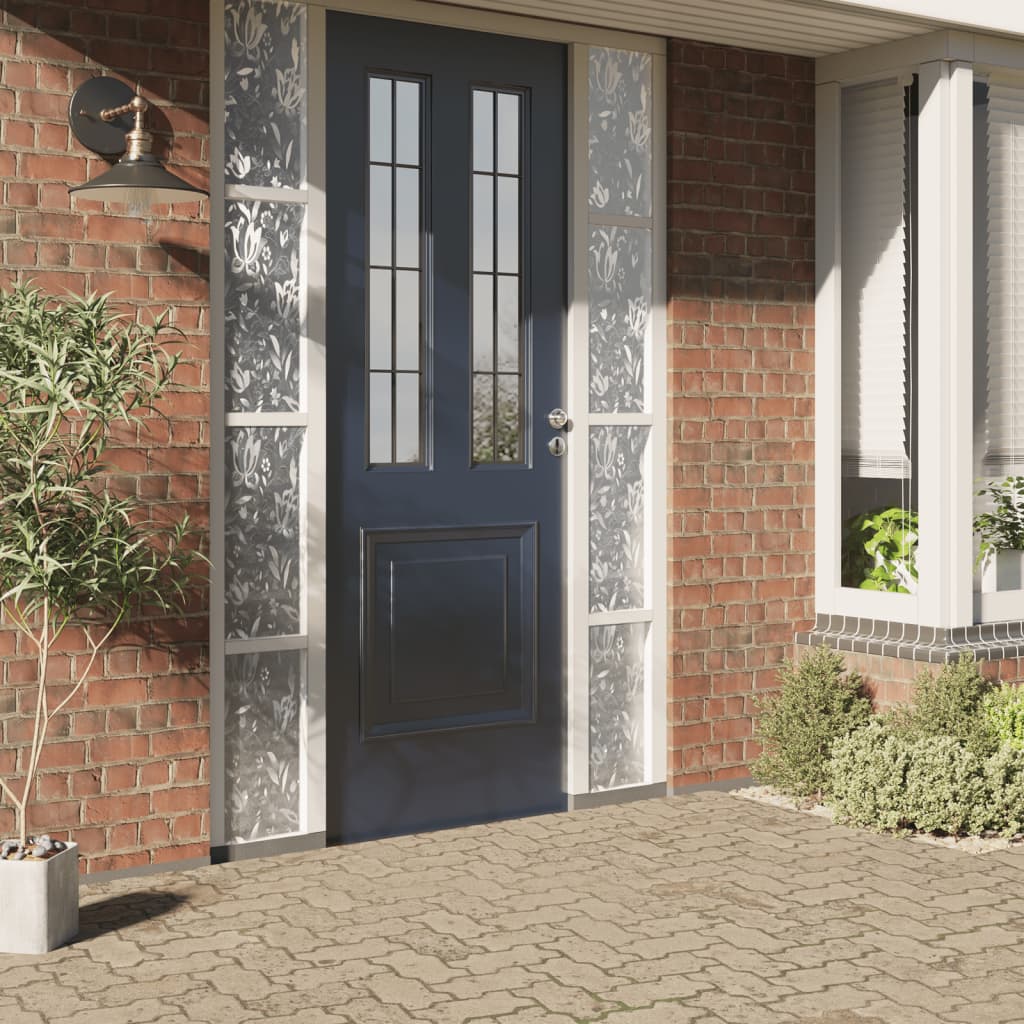 Raamfolie bloemenpatroon mat 60x500 cm PVC is nu te koop bij PeponiXL, paradijselijk wonen!