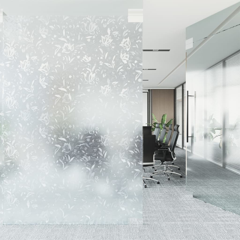 Raamfolie bloemenpatroon mat 60x500 cm PVC is nu te koop bij PeponiXL, paradijselijk wonen!