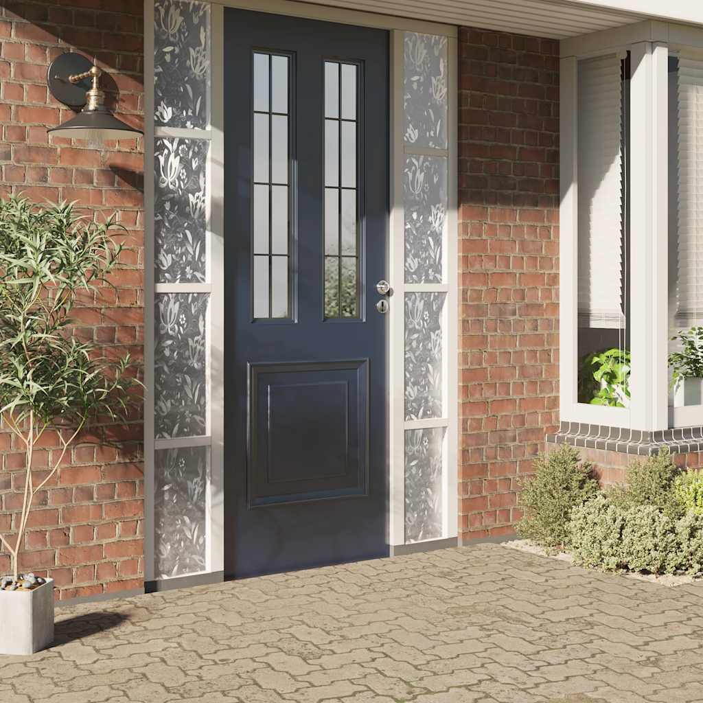 Raamfolie bloemenpatroon mat 90x500 cm PVC is nu te koop bij PeponiXL, paradijselijk wonen!