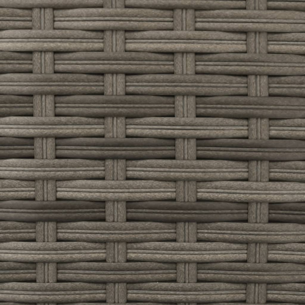 Tuinbank 2-zits met parasol en voetenbanken poly rattan grijs is nu te koop bij PeponiXL, paradijselijk wonen!