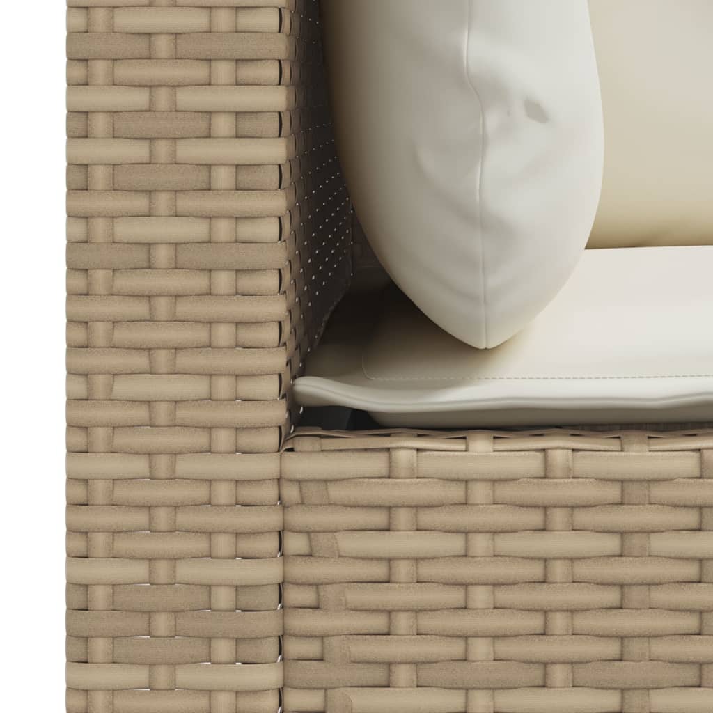 Tuinbanken 2 st met kussens poly rattan beige is nu te koop bij PeponiXL, paradijselijk wonen!