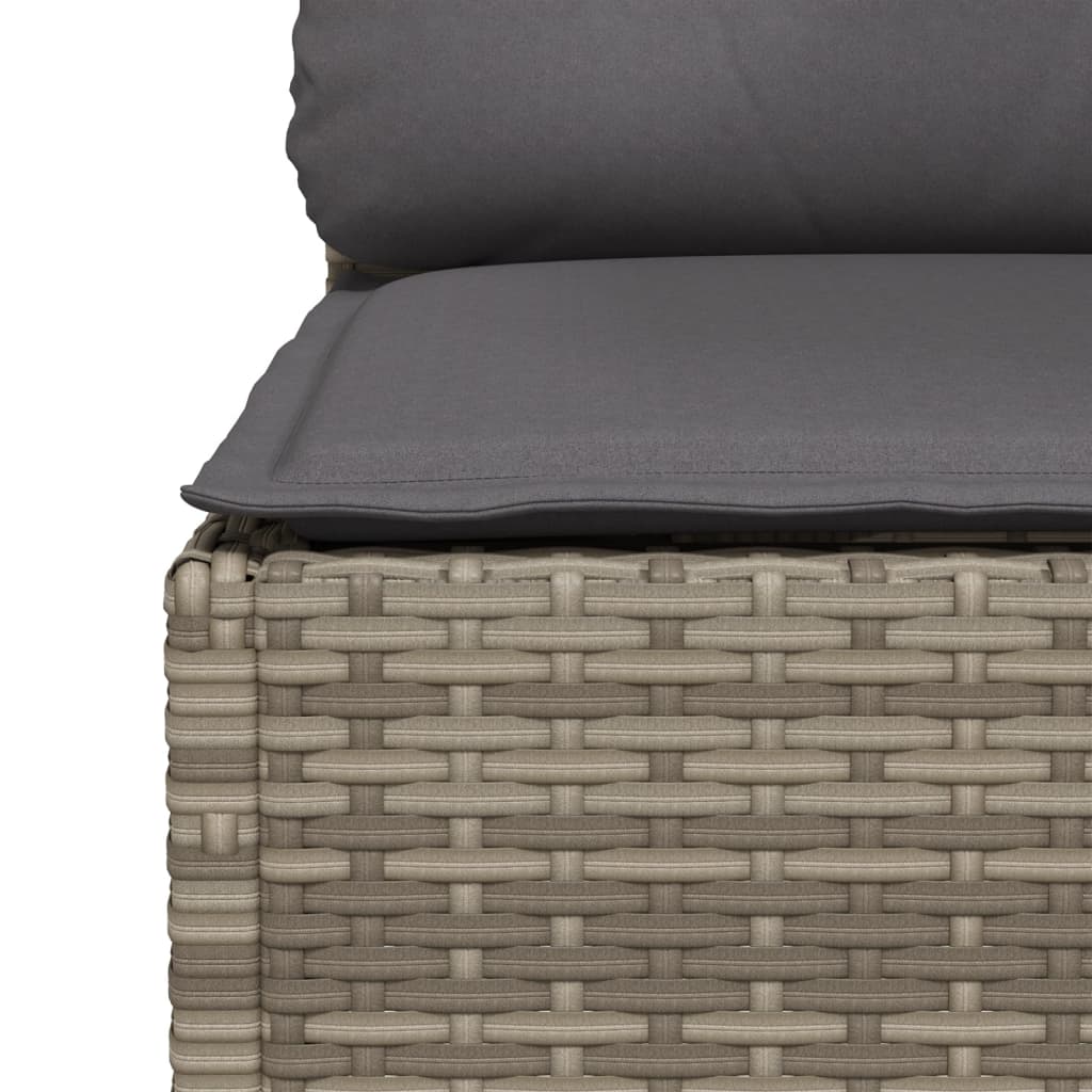 Tuinbank 3-zits met kussens poly rattan grijs is nu te koop bij PeponiXL, paradijselijk wonen!
