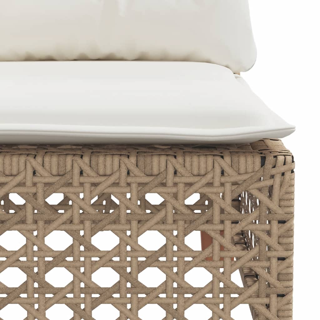 Tuinhoekbank met kussens poly rattan beige is nu te koop bij PeponiXL, paradijselijk wonen!
