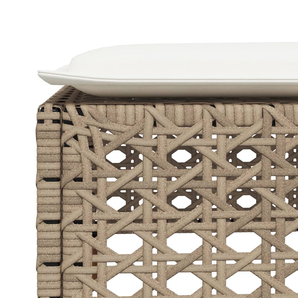 Tuinkruk met kussen 63,5x56x32 cm poly rattan beige is nu te koop bij PeponiXL, paradijselijk wonen!