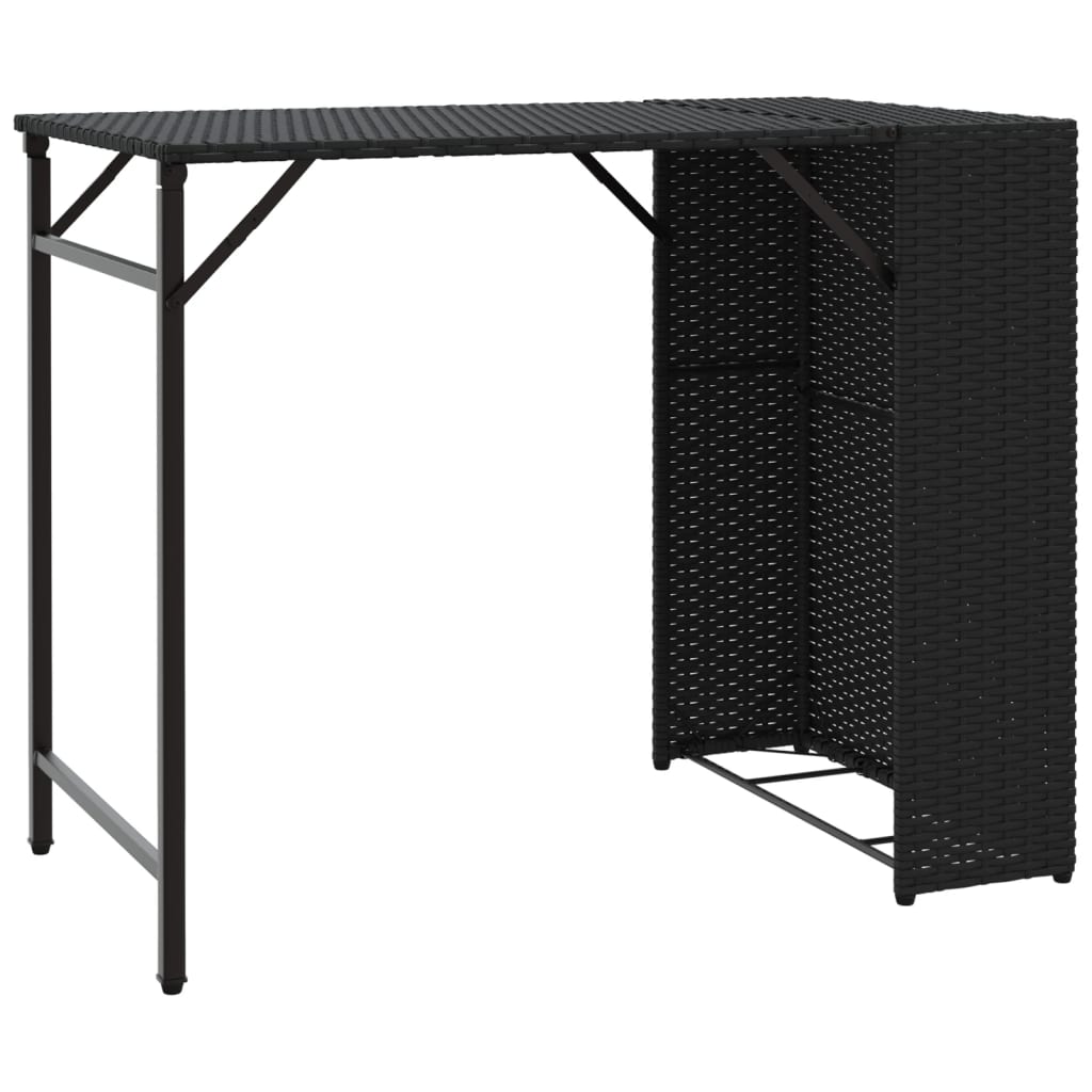 5-delige Tuinset inklapbaar poly rattan zwart is nu te koop bij PeponiXL, paradijselijk wonen!