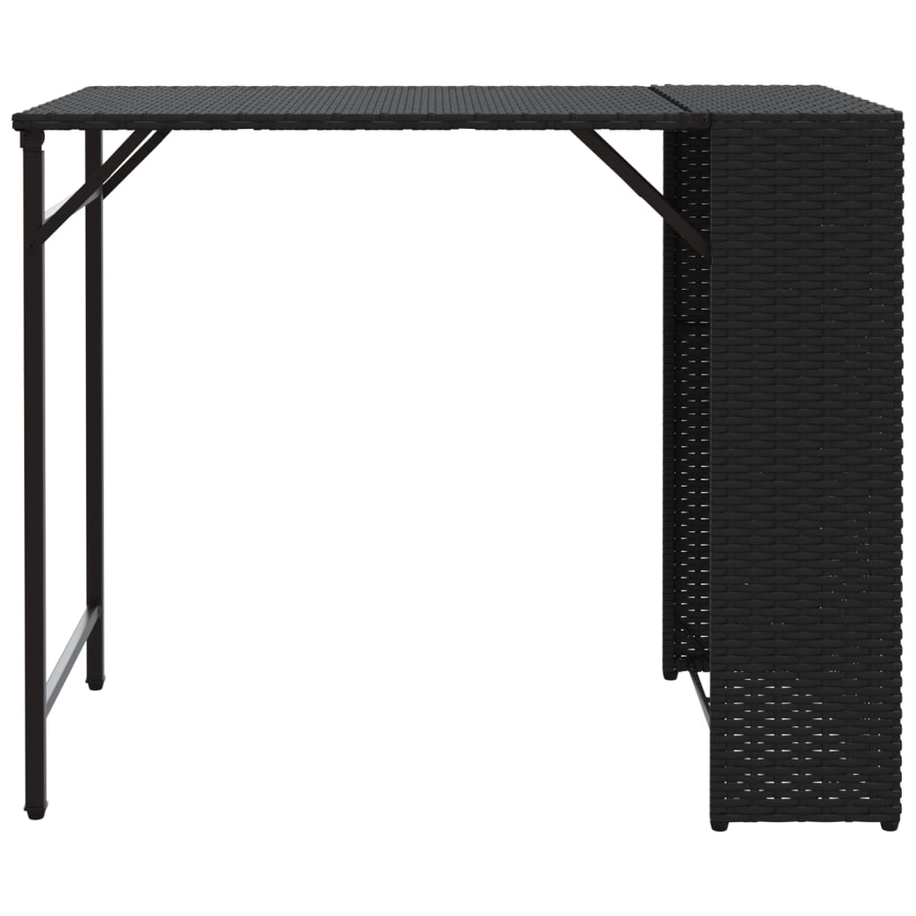 5-delige Tuinset inklapbaar poly rattan zwart is nu te koop bij PeponiXL, paradijselijk wonen!