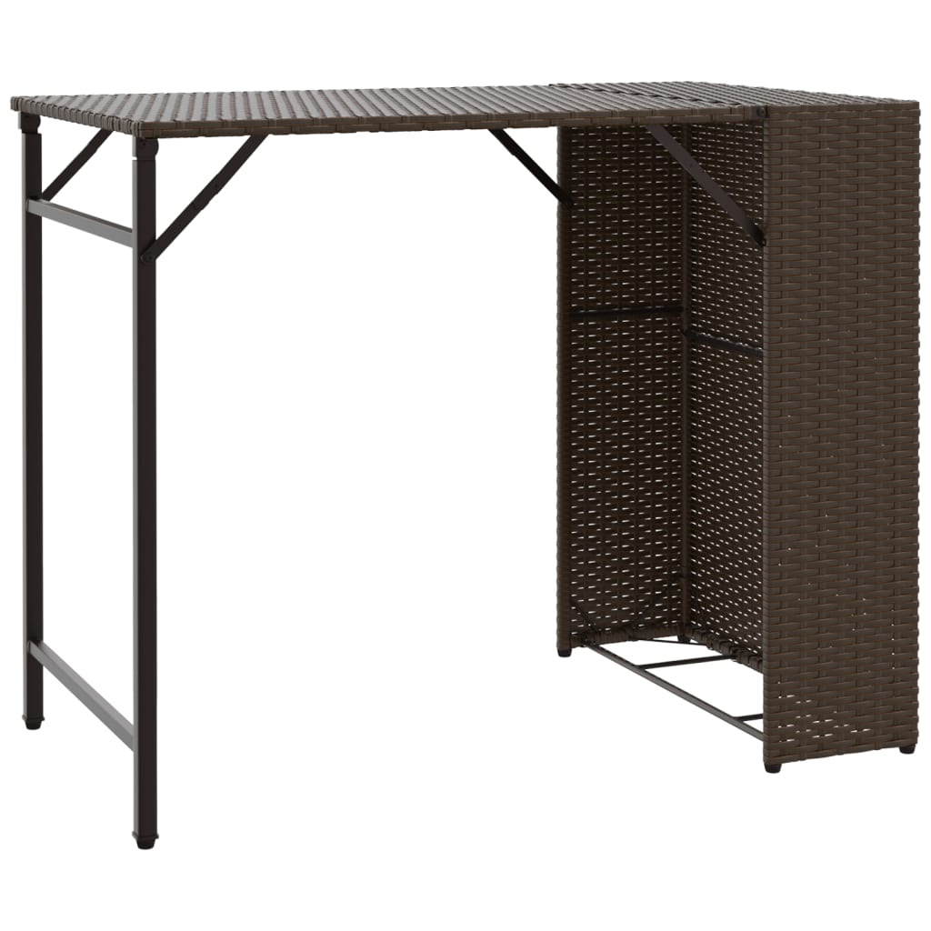 5-delige Tuinset inklapbaar poly rattan bruin is nu te koop bij PeponiXL, paradijselijk wonen!