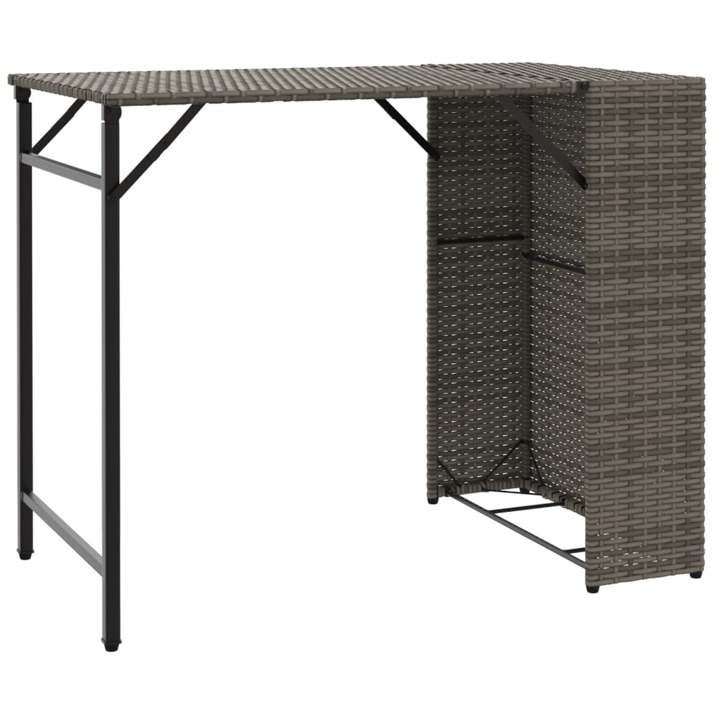 5-delige Tuinset inklapbaar poly rattan grijs is nu te koop bij PeponiXL, paradijselijk wonen!