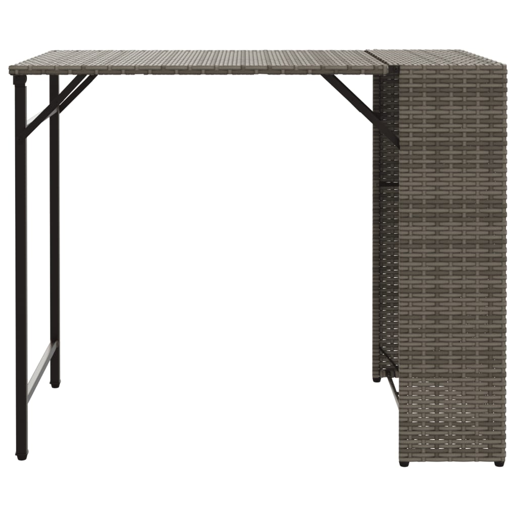 5-delige Tuinset inklapbaar poly rattan grijs is nu te koop bij PeponiXL, paradijselijk wonen!