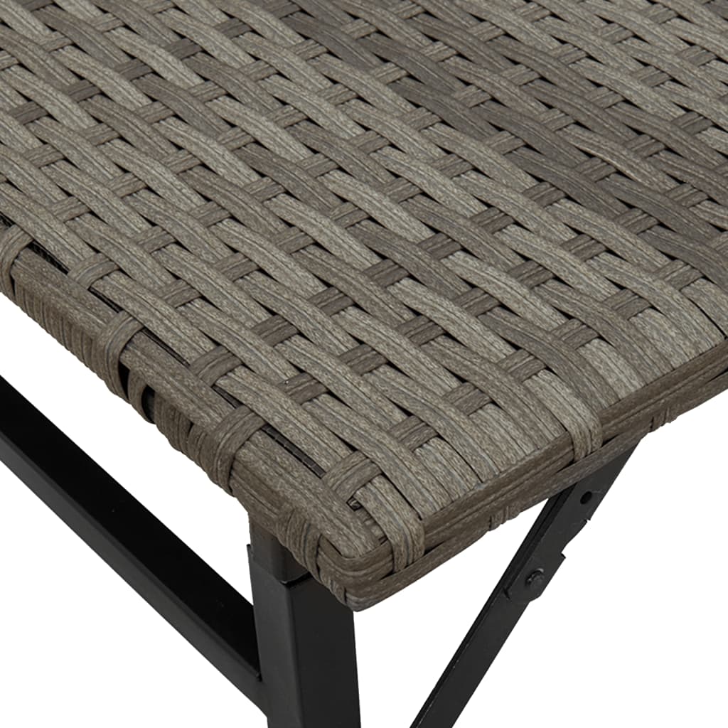 5-delige Tuinset inklapbaar poly rattan grijs is nu te koop bij PeponiXL, paradijselijk wonen!