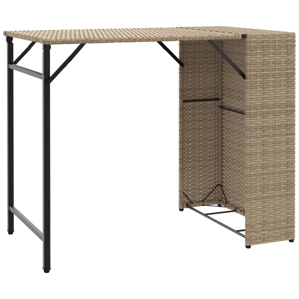 5-delige Tuinset inklapbaar poly rattan beige is nu te koop bij PeponiXL, paradijselijk wonen!