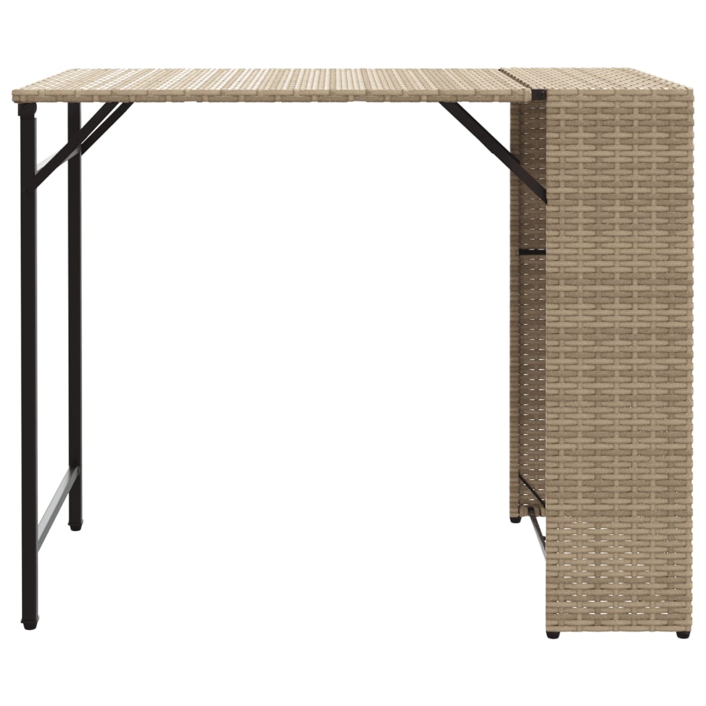 5-delige Tuinset inklapbaar poly rattan beige is nu te koop bij PeponiXL, paradijselijk wonen!