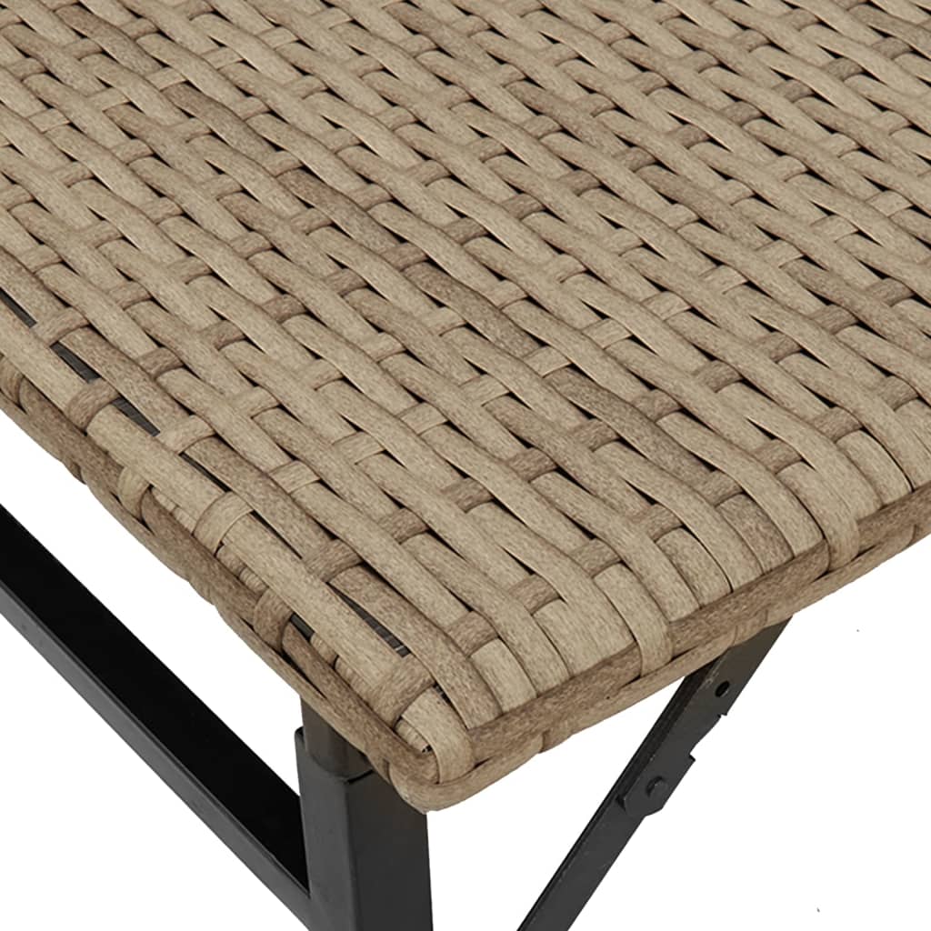 5-delige Tuinset inklapbaar poly rattan beige is nu te koop bij PeponiXL, paradijselijk wonen!
