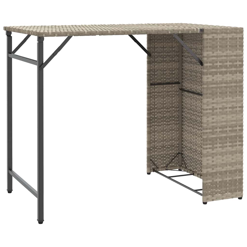 5-delige Tuinset inklapbaar poly rattan lichtgrijs is nu te koop bij PeponiXL, paradijselijk wonen!