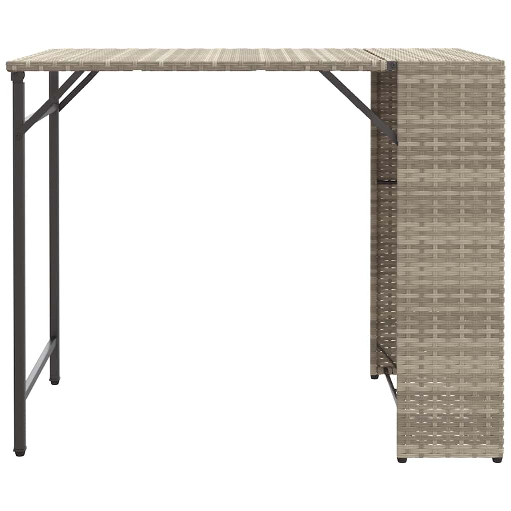 5-delige Tuinset inklapbaar poly rattan lichtgrijs is nu te koop bij PeponiXL, paradijselijk wonen!