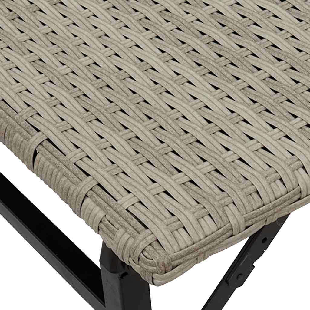 5-delige Tuinset inklapbaar poly rattan lichtgrijs is nu te koop bij PeponiXL, paradijselijk wonen!